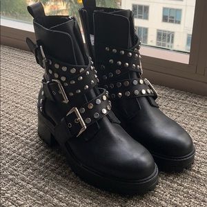 Zara leather boots